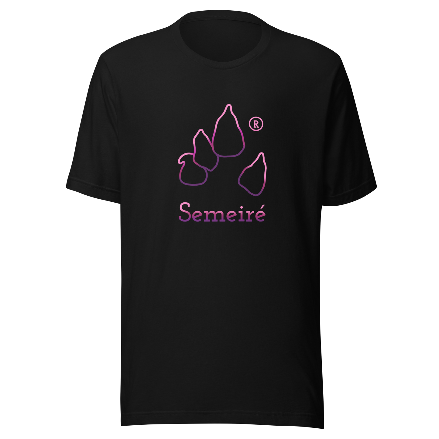Semeiré logo in pink and purple - T-shirt