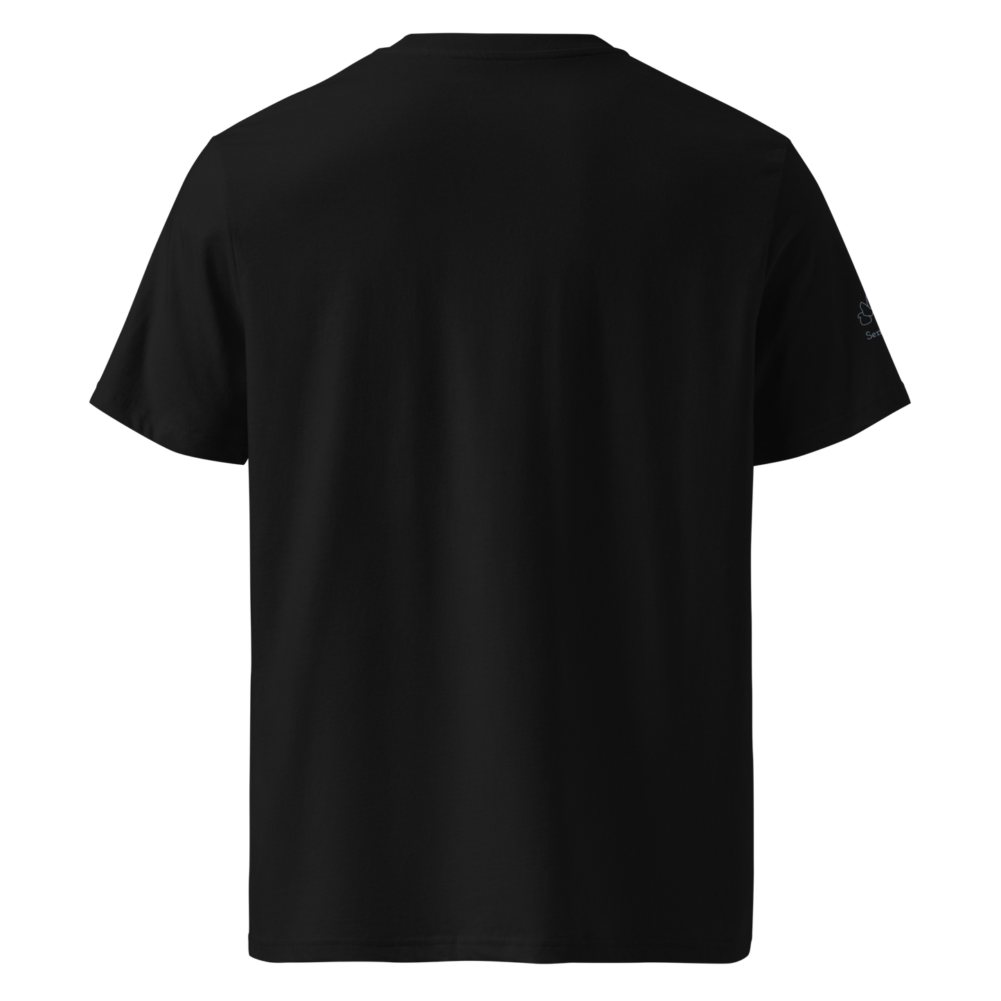 Black t-shirt plain back view