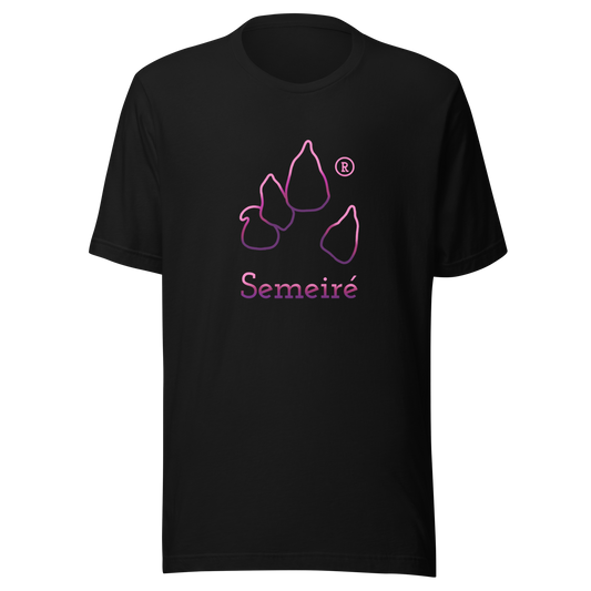 Semeiré logo in pink and purple - T-shirt